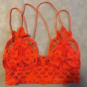 Orange Floral Bralette